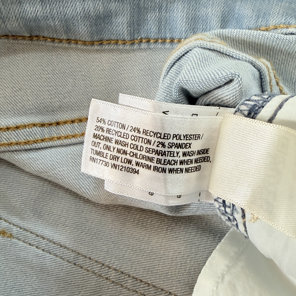 Universal thread 17 short high rise slim leg light blue denim jeans preppy - Picture 6 of 8